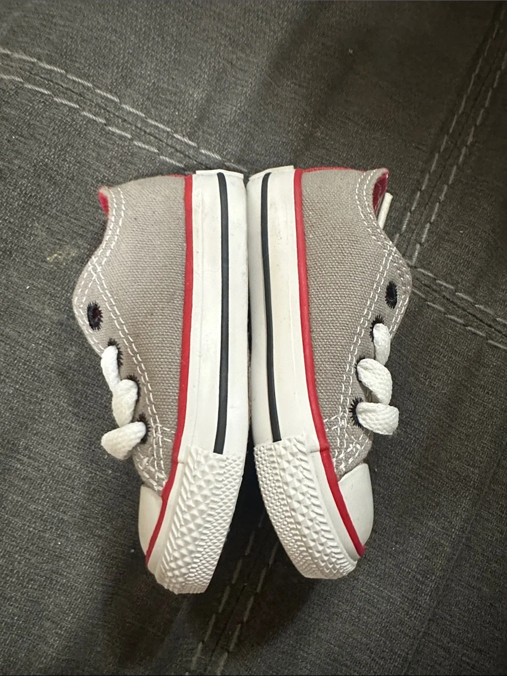 Baby Infant Converse Chuck Taylors Size 3 - Red & Grey NWOT